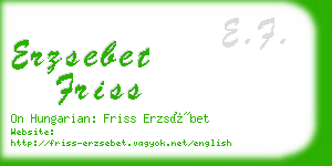 erzsebet friss business card